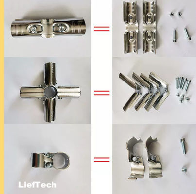 Modulärer Aufbau Rohrverbindungen für Chromabfälle für Lagerrack