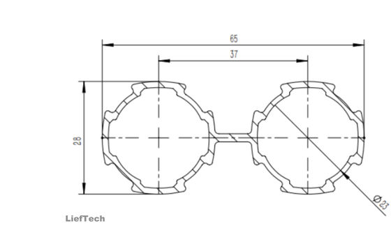 6063-T5 Legierung Aluminium Schlauchrohr Doppelverbindung Einfache Montage