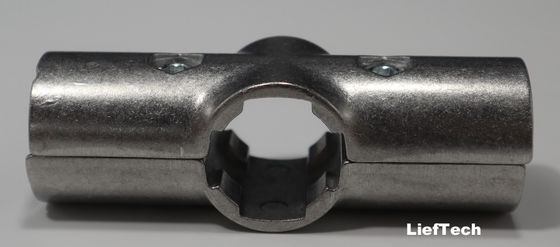 6063 T5 Aluminiumlegierung Kreuzrohrverbindung Leichte Montage oxidierte Oberfläche