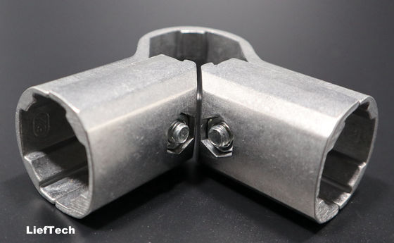 4-Wege-Aluminium-Rohrverbindungen Standardgröße 90 Grad rechten Winkel-Gelenke