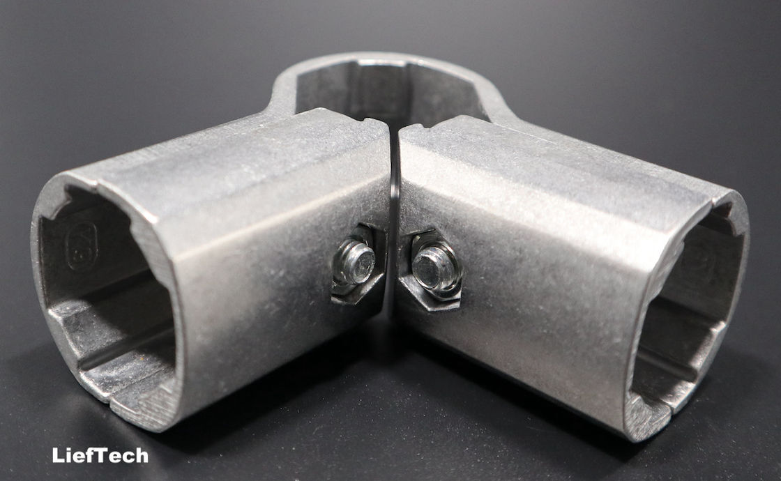 4-Wege-Aluminium-Rohrverbindungen Standardgröße 90 Grad rechten Winkel-Gelenke